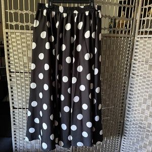 Silky Polka Dot Full Skirt